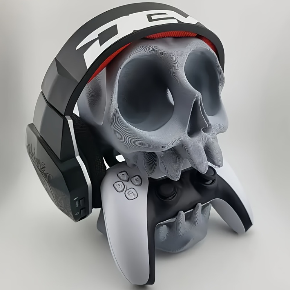 Gaming Headphone Accessories - Skull Shaped Controller Stand Headphone Holder