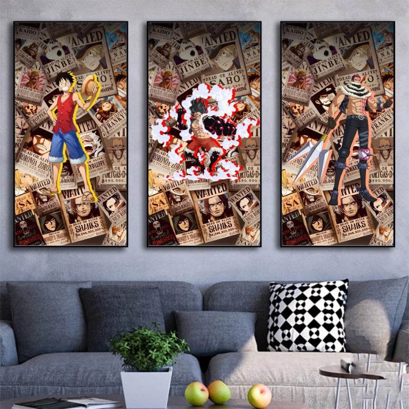 Gaming Accessories For Free Fire - One Piece Wanted Poster Wall Decor