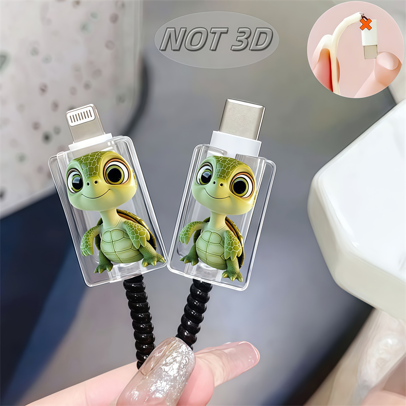 2D Flat 2pcs Cute Cartoon Turt - Sleeved Cable Kit review and price
