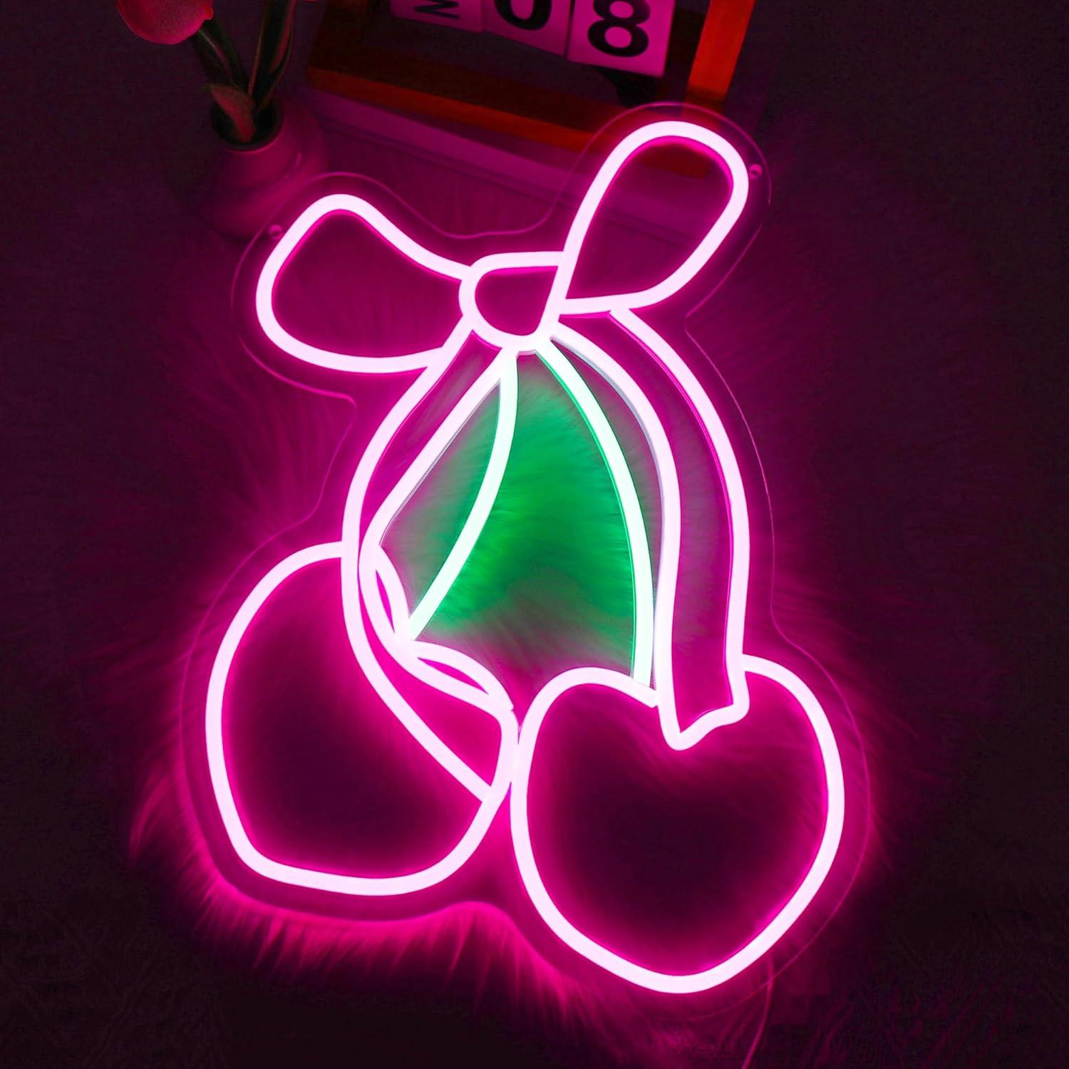 Cherry Bow Neon Sign USB Dimma - Gaming Accessories Shop review and price