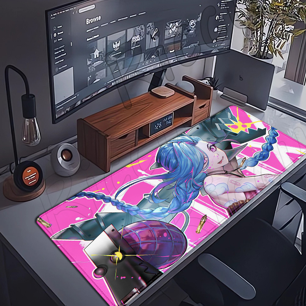 Hot Anime LOL Arcane Mousepad  - Jinx Gaming Accessories review and price