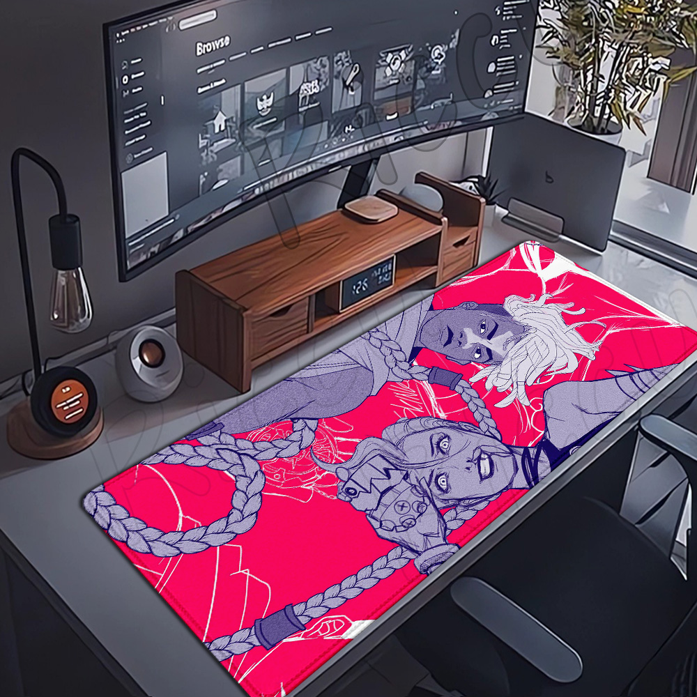 Hot Anime LOL Arcane Mousepad  - Jinx Gaming Accessories review and price