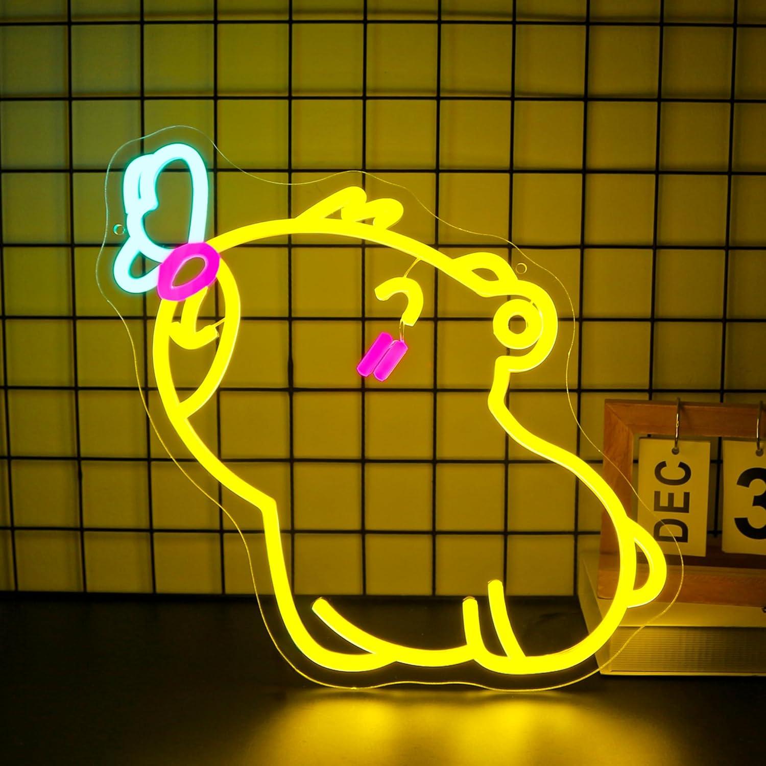 Capybara Neon Sign USB Dimmabl - Gaming Accessories Shop review and price