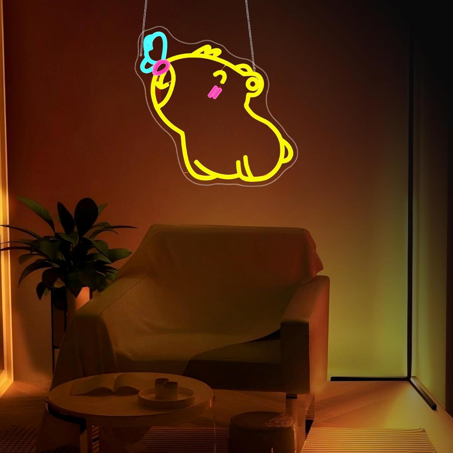 Capybara Neon Sign USB Dimmabl - Gaming Accessories Shop review and price