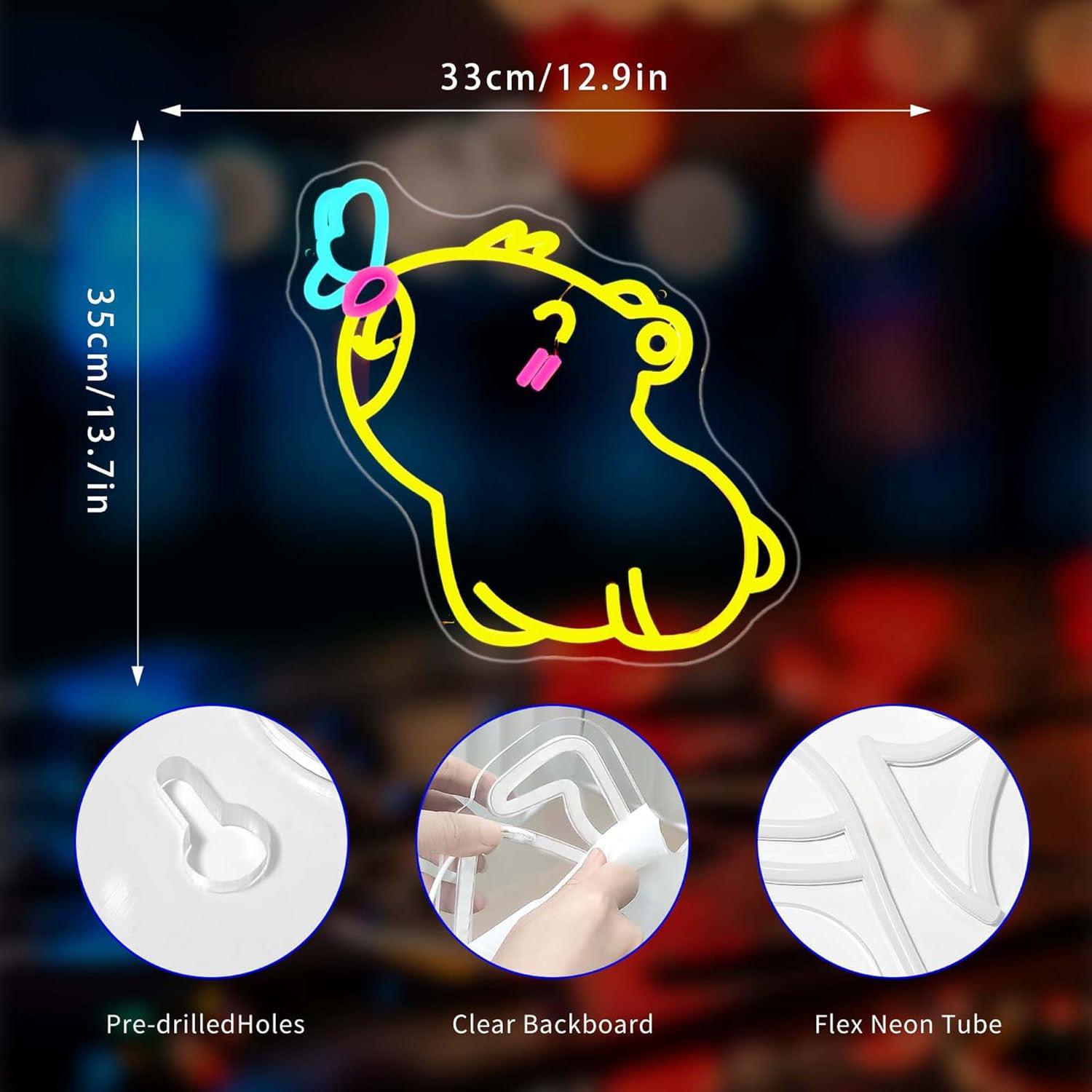 Capybara Neon Sign USB Dimmabl - Gaming Accessories Shop review and price