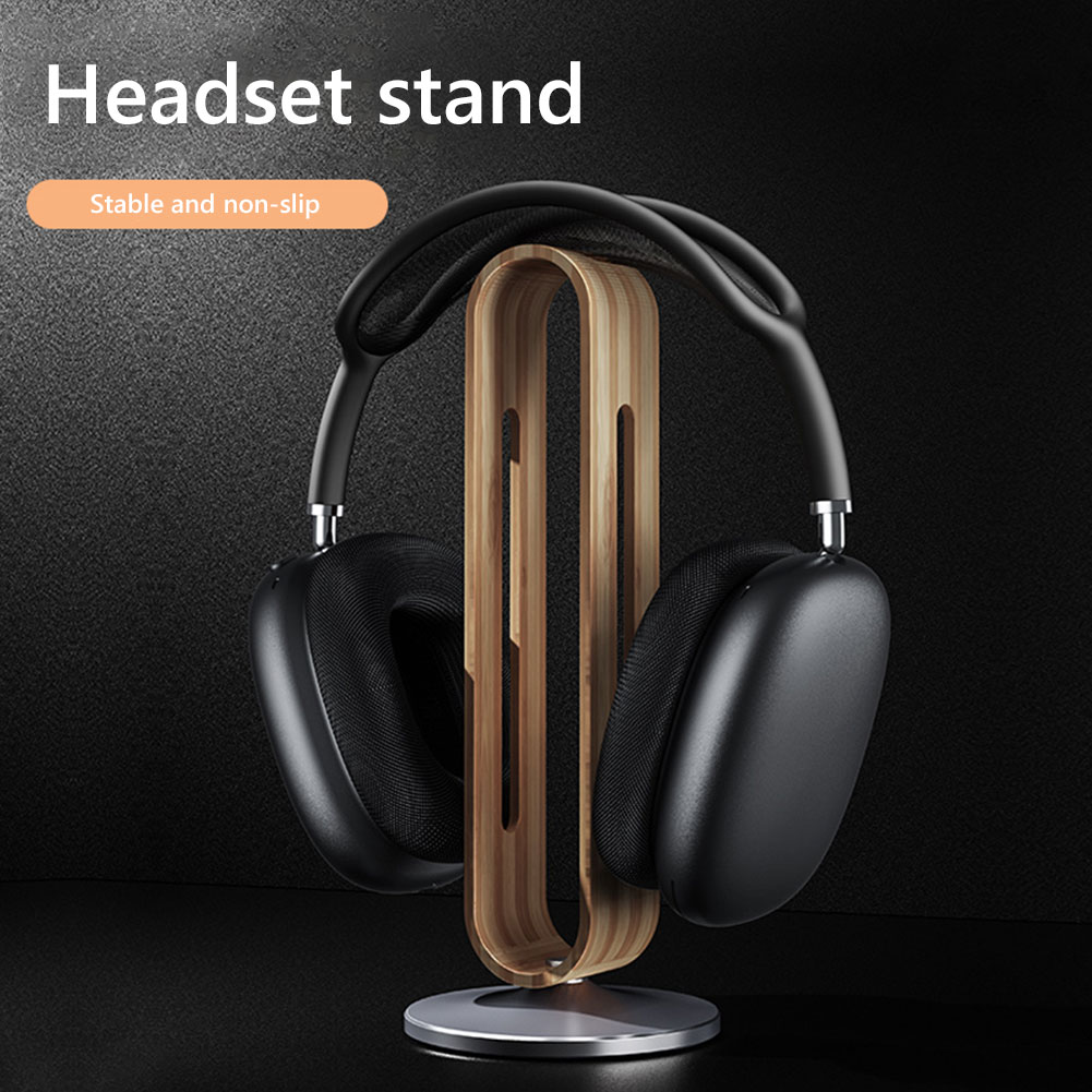 Bamboo Wood Headphone Stand De - Gaming Accessories Rack review and price