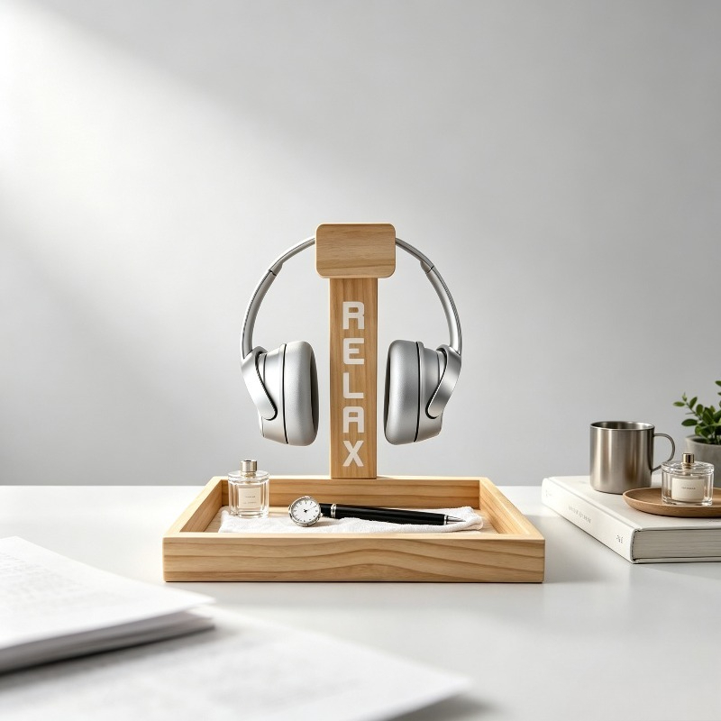 Wooden Gaming Headset Stand, D - Gaming Accessories Rack review and price