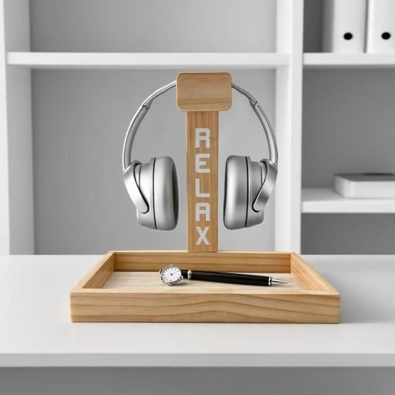 Wooden Gaming Headset Stand, D - Gaming Accessories Rack review and price