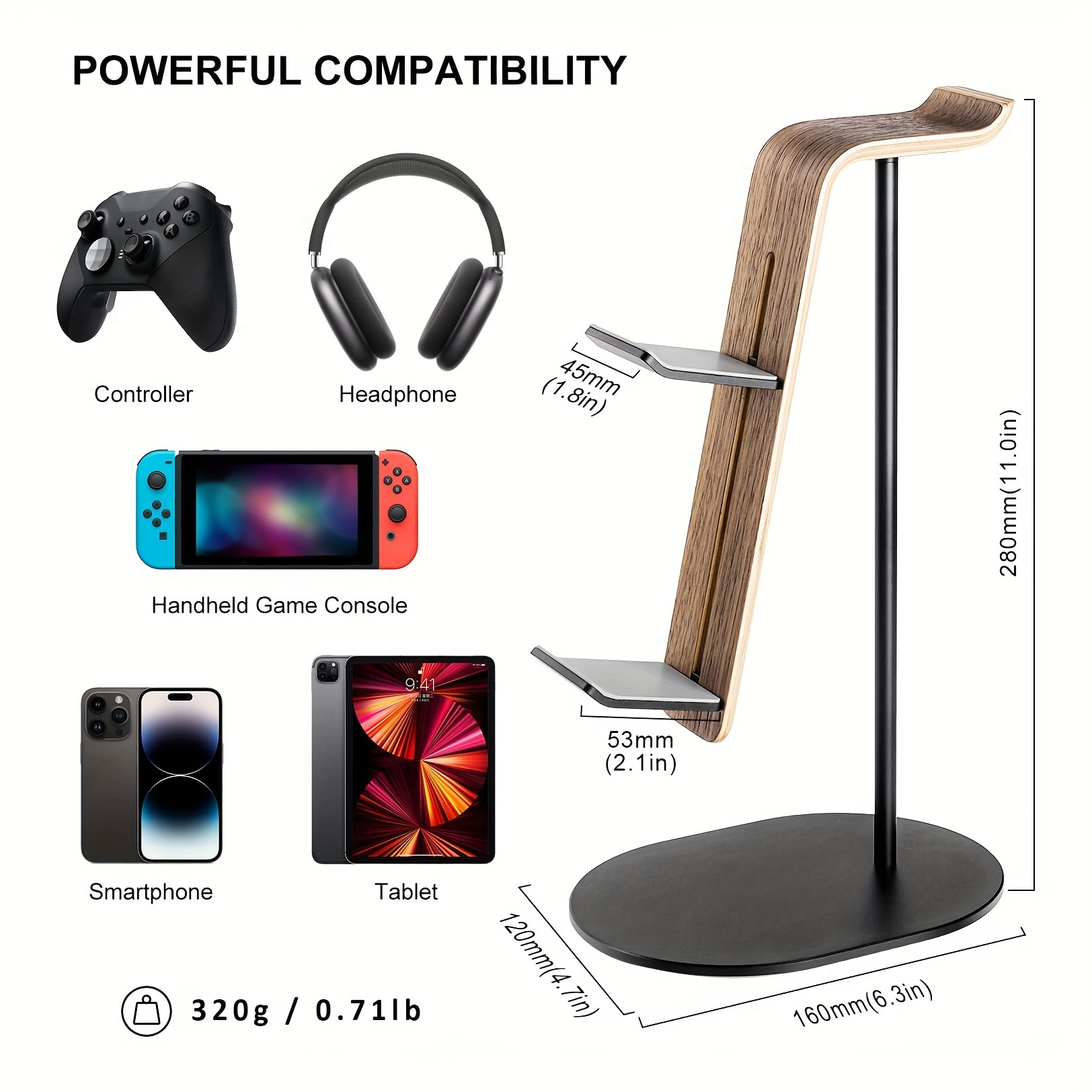 Wooden Controller & Headset Ho - Gaming Headphone Accessories review and price