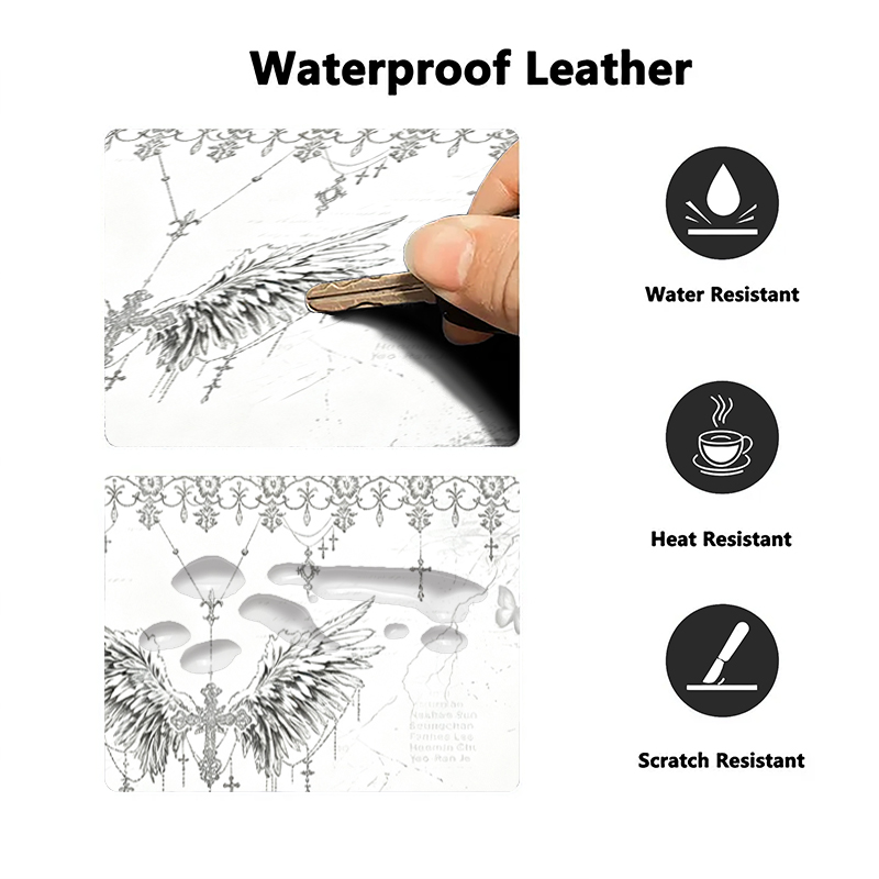 Leather Mousepad Black White A - Gaming Accessories Desk review and price