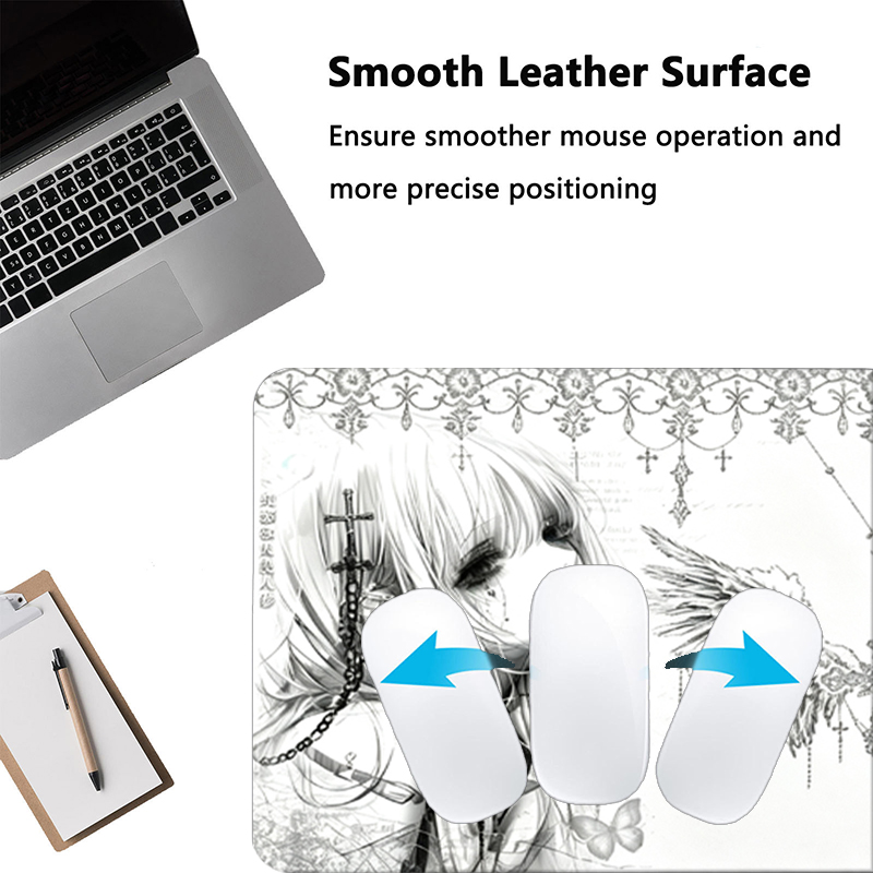 Leather Mousepad Black White A - Gaming Accessories Desk review and price